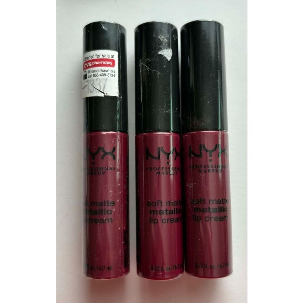 NYX Soft Matte Metallic Lip Cream SMMLC11 Madrid Lot of 3